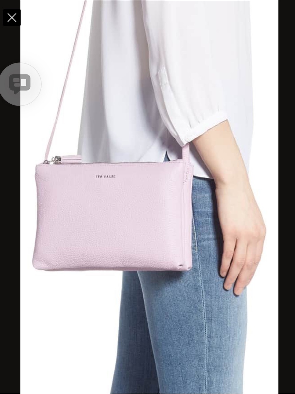 Authentic Ted Baker Macey double zip crossbody bag - Picture 1 of 16